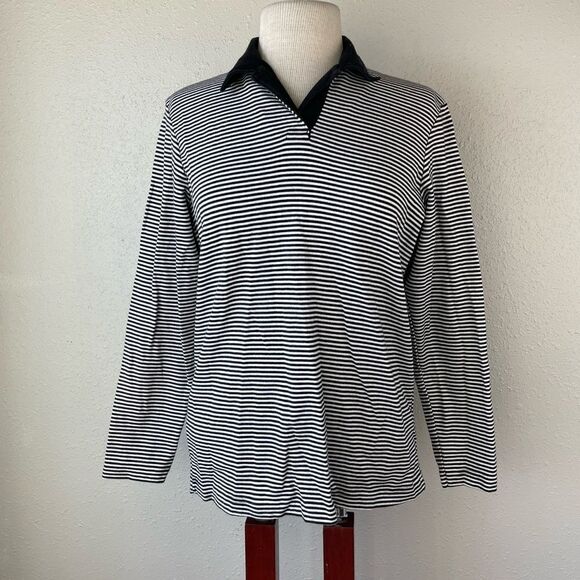 Jessi Lee Long Sleeve Polo Style Top Size M EUC - Picture 1 of 6